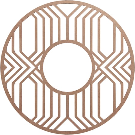 Ekena Millwork Empire Wood Fretwork Pierced Ceiling Medallion, Wood (Paint Grade), 26"OD x 9 1/2"ID x 3/8"T CMWP26X26X0375EPMF